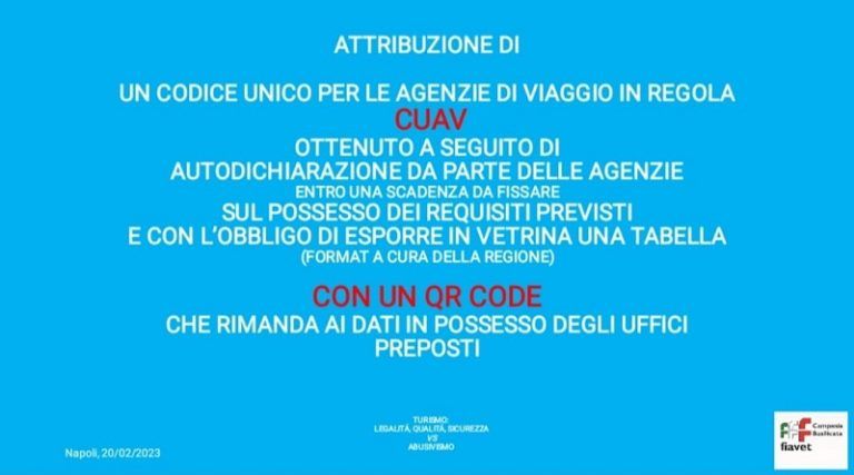 Fiavet Campania Basilicata propone QR-Code per combattere l’abusivismo