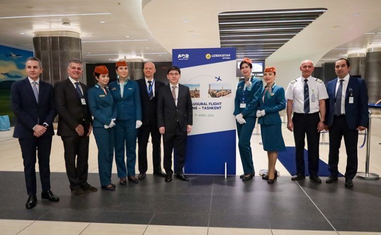 Uzbekistan Airways e ADR inaugurano un nuovo volo Roma-Tashkent-Urgench